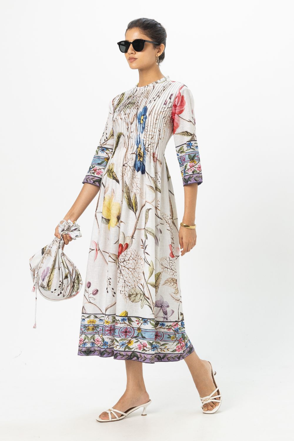 Alicia Pleated Midi Dress
