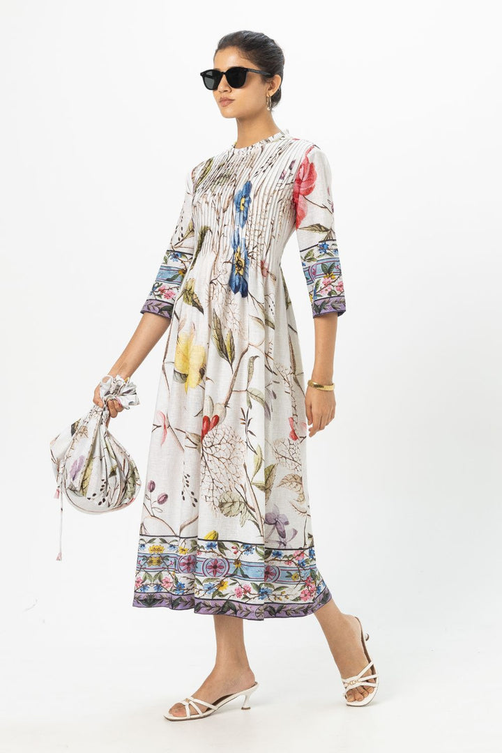 Alicia Pleated Midi Dress