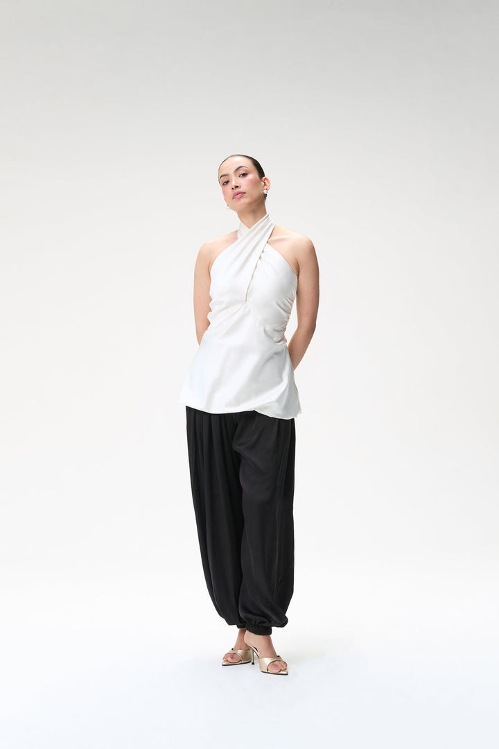 Ivory Halter Bubble Top
