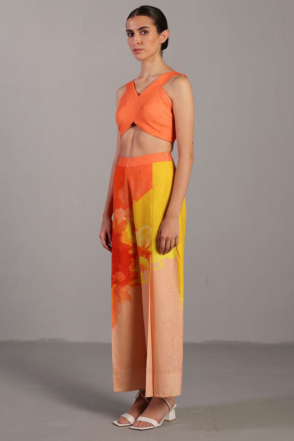 Diffuse bright orange & yellow Co-ord set