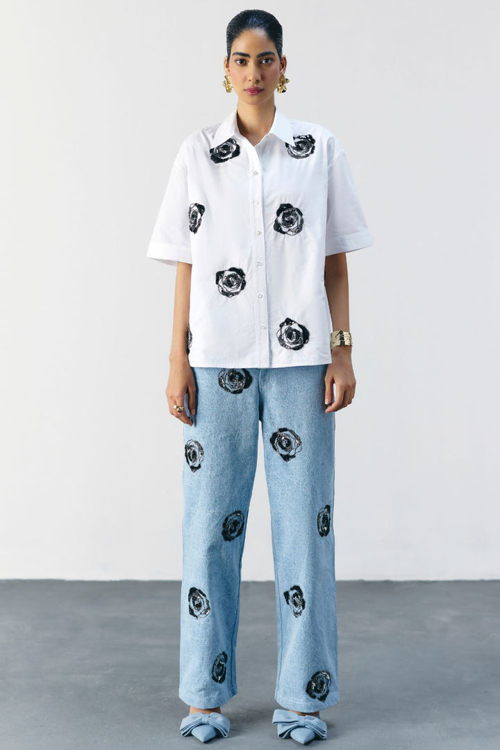 EMBELLISHED BOXY SHIRT