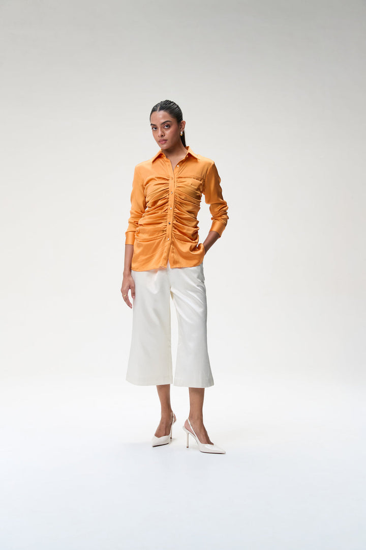 Coral Bustier Shirt