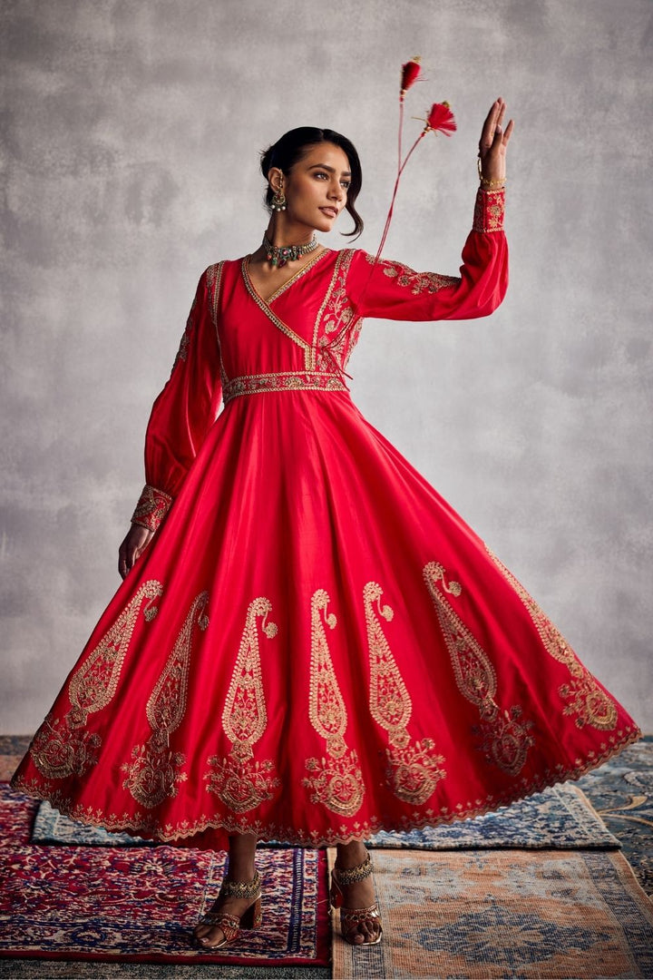 Red Angrakha Set