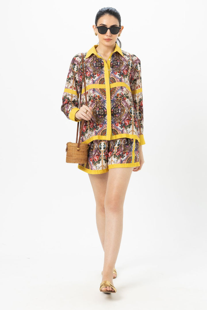 Rococo- Yellow Shorts Set