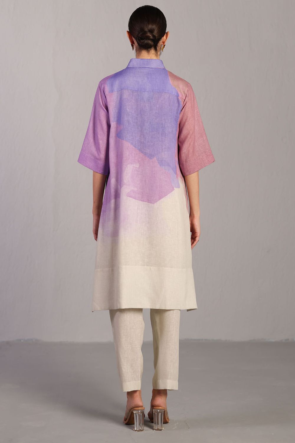 Diffuse pastel multicolour kurta set