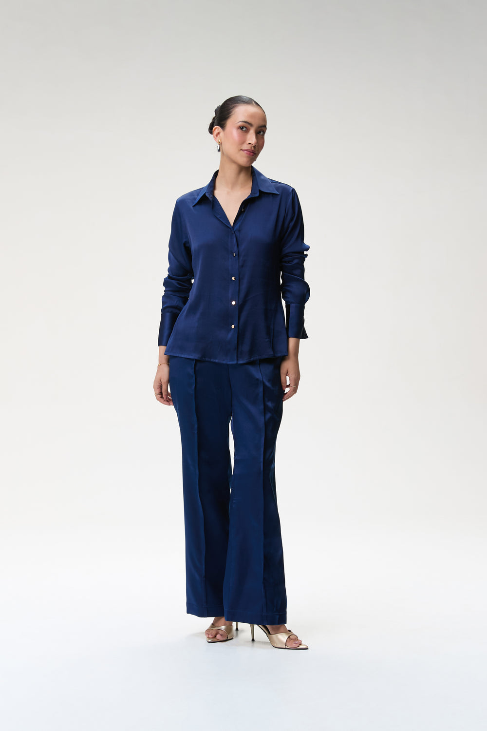 Midnight Blue Silk Shirt & Midnight Blue Silk Trouser