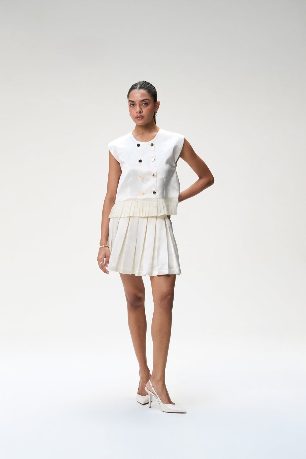 Ivory Boxy Crop Jacket