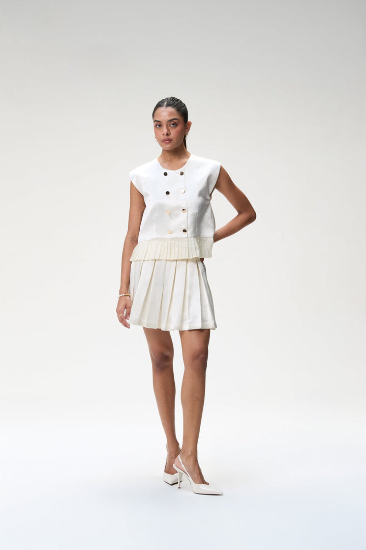 Ivory Boxy Crop Jacket
