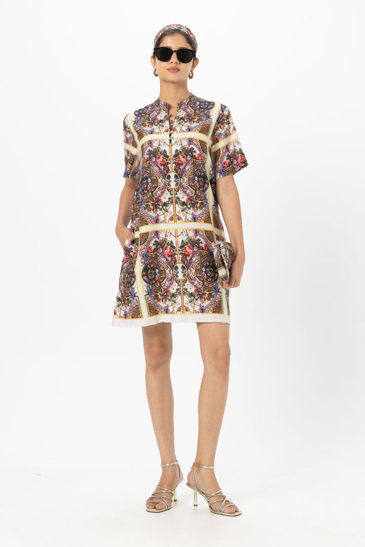 Rococo-White Shift Dress