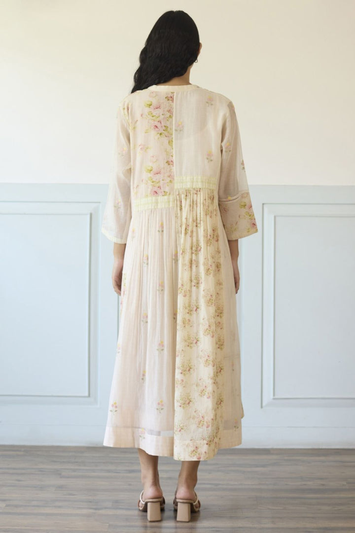 White & Pink Tunic / Overlay With Dress