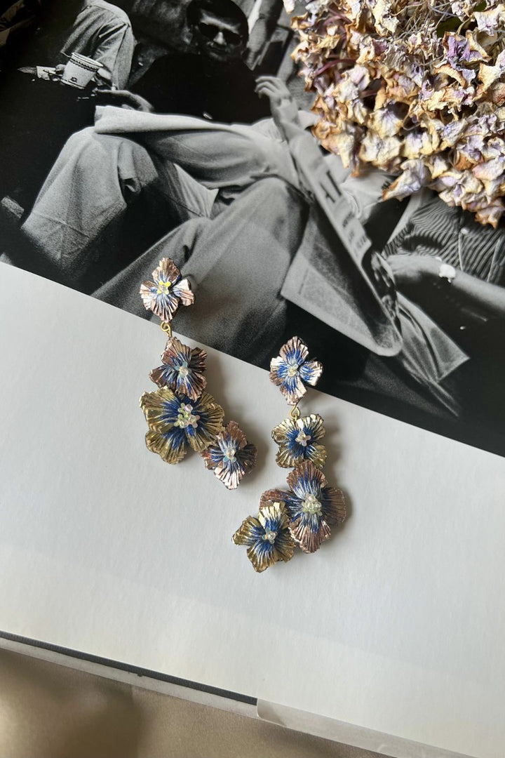 Hydrangea Quad Dangle Earring