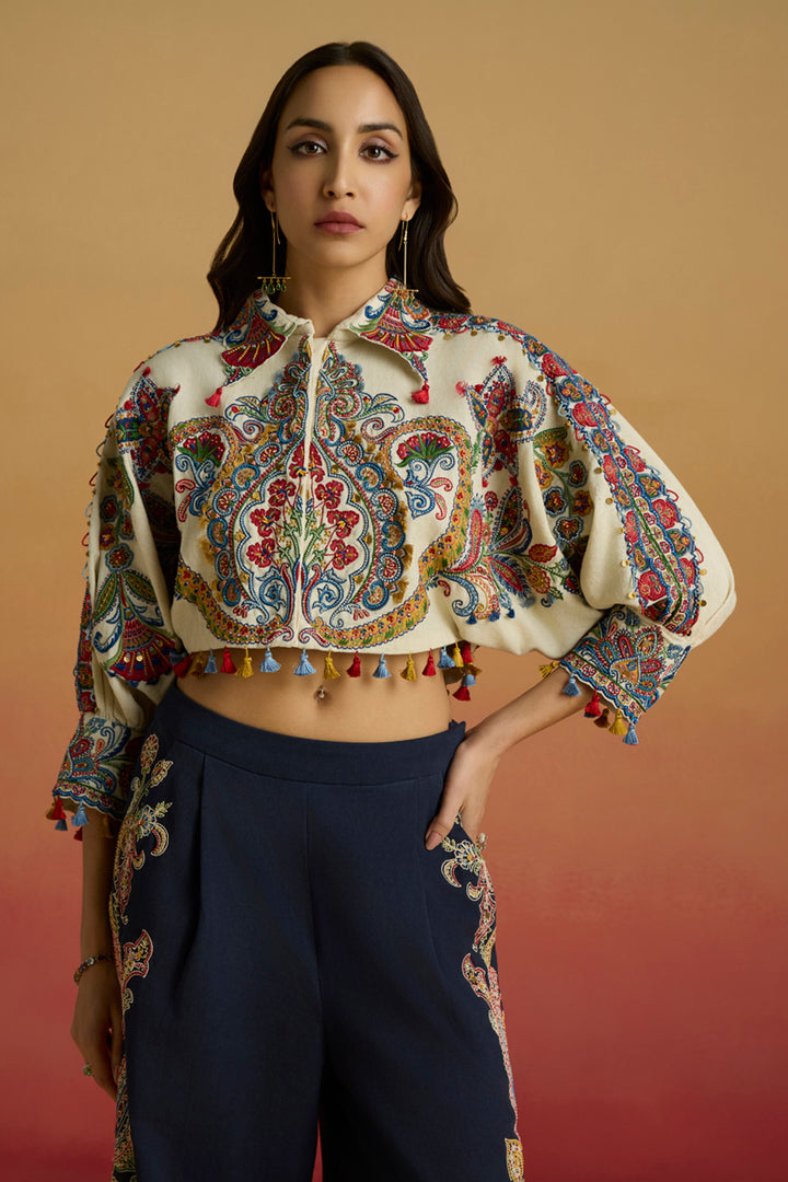 Ivory Kimono Bolero Jacket
