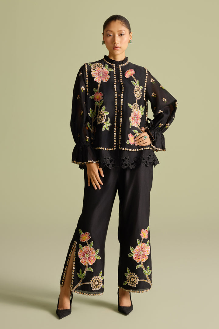 Black Mosaic Pants
