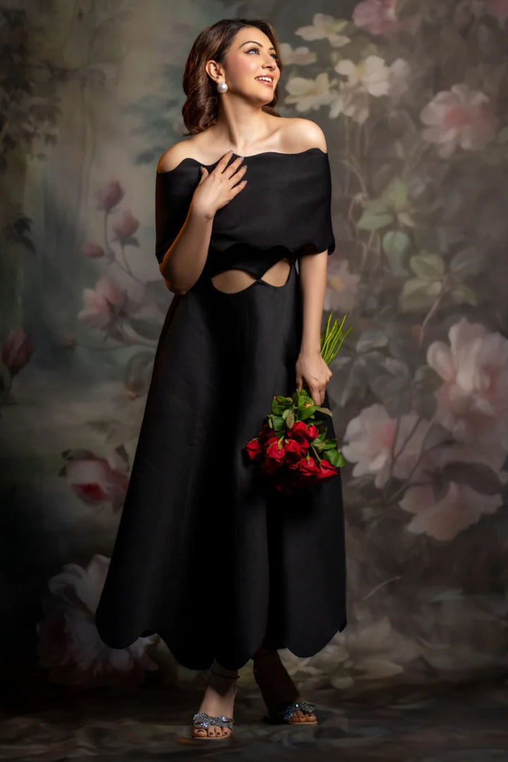 Hansika Motwani in Francesca Dress & Wavy Wrap Set