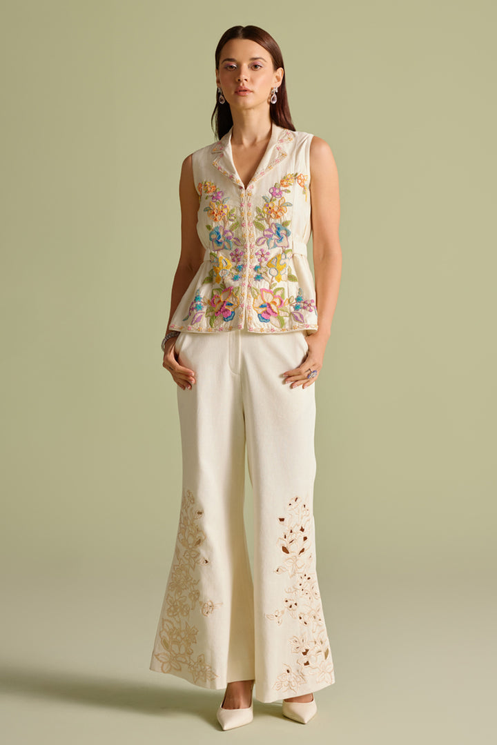 Ivory Cordwork and Beadwork Waistcoat