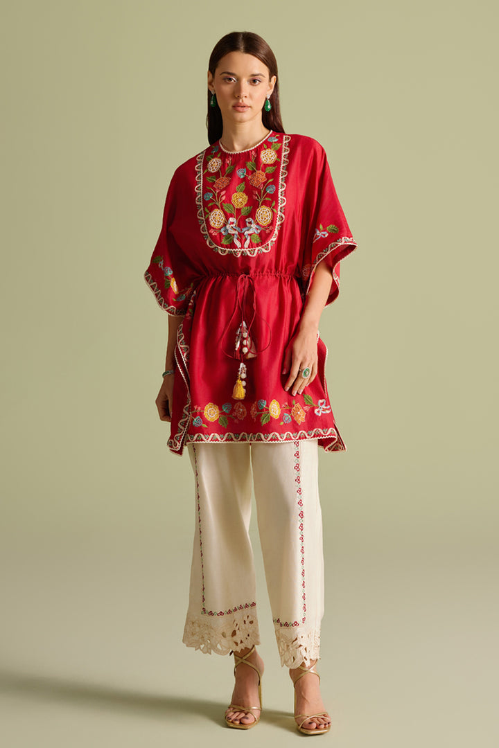 Ivory Cutwork Embroidered Pants