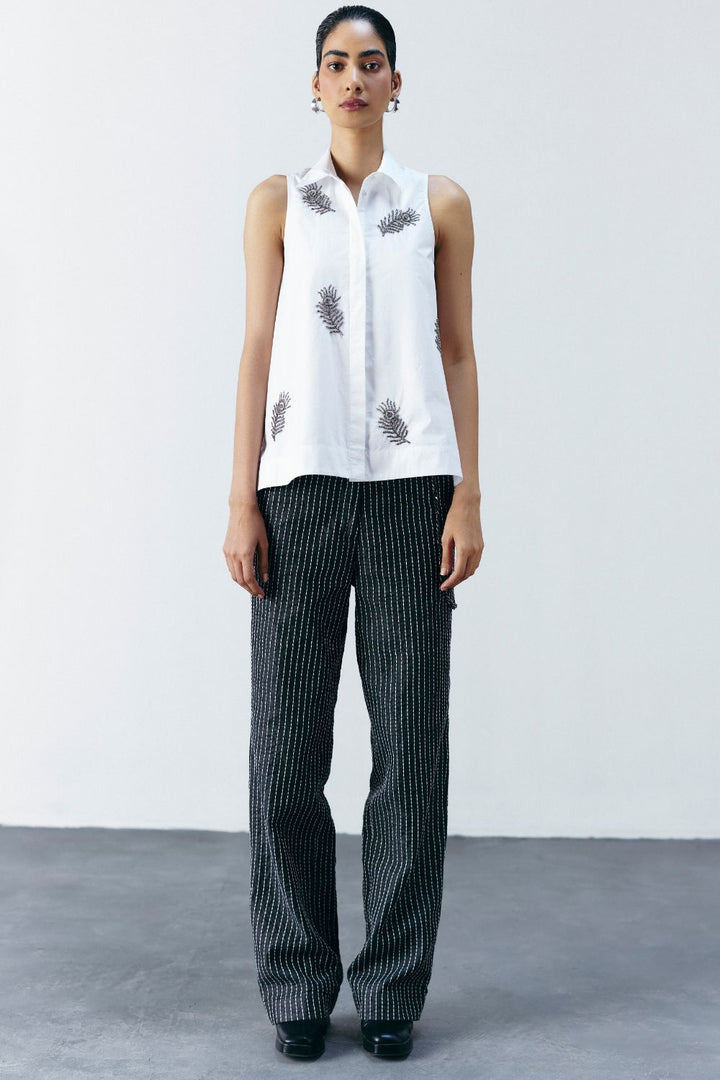 FEATHER EMBELLISHED SHIRT