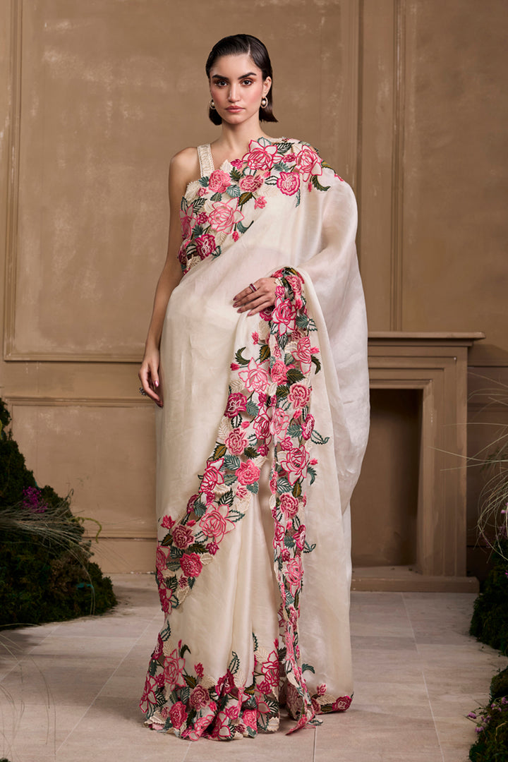 Ivory Rose Saree