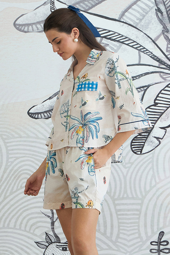 Jungle Crop Shirt and Shorts