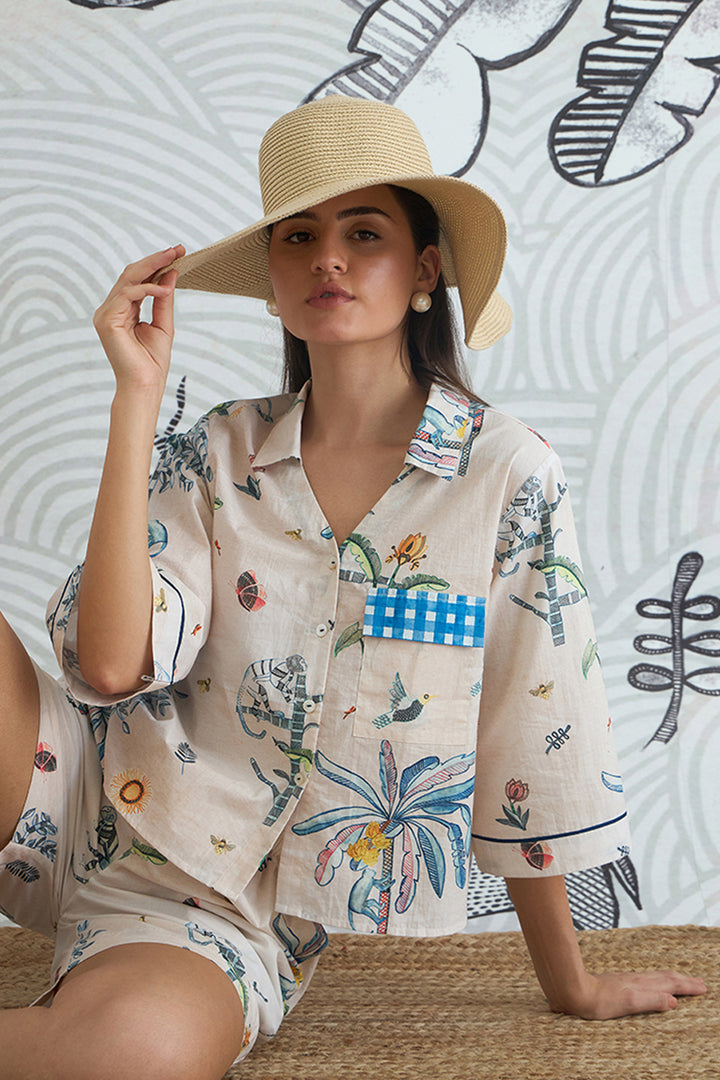 Jungle Crop Shirt and Shorts
