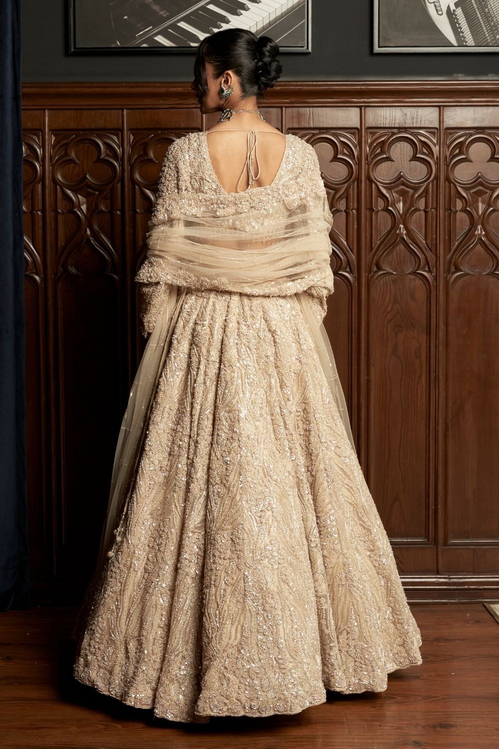 Beige Lehenga Set