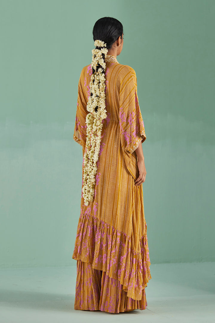 Ochre Tiered Kaftan Set