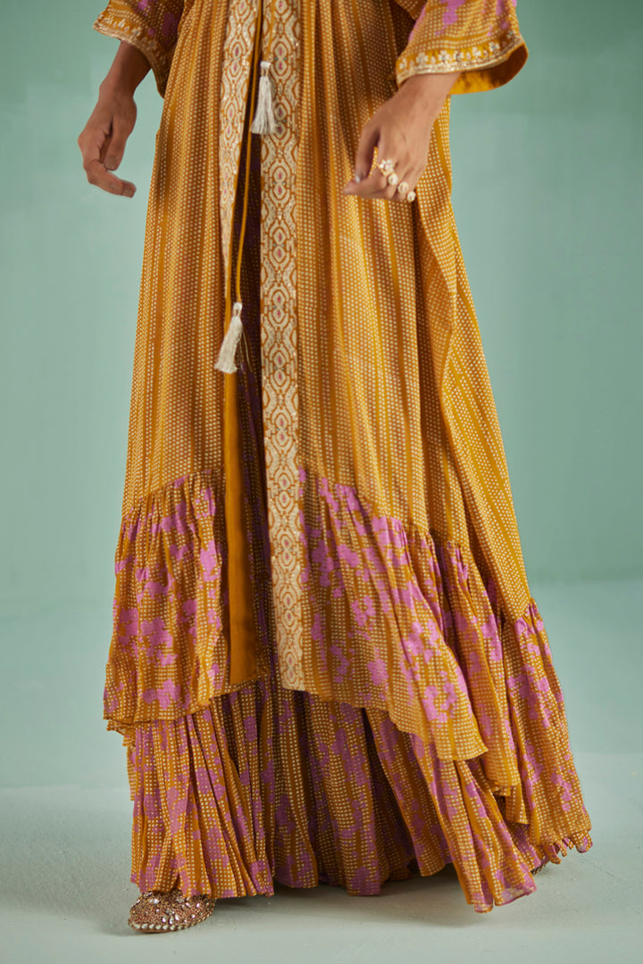 Ochre Tiered Kaftan Set