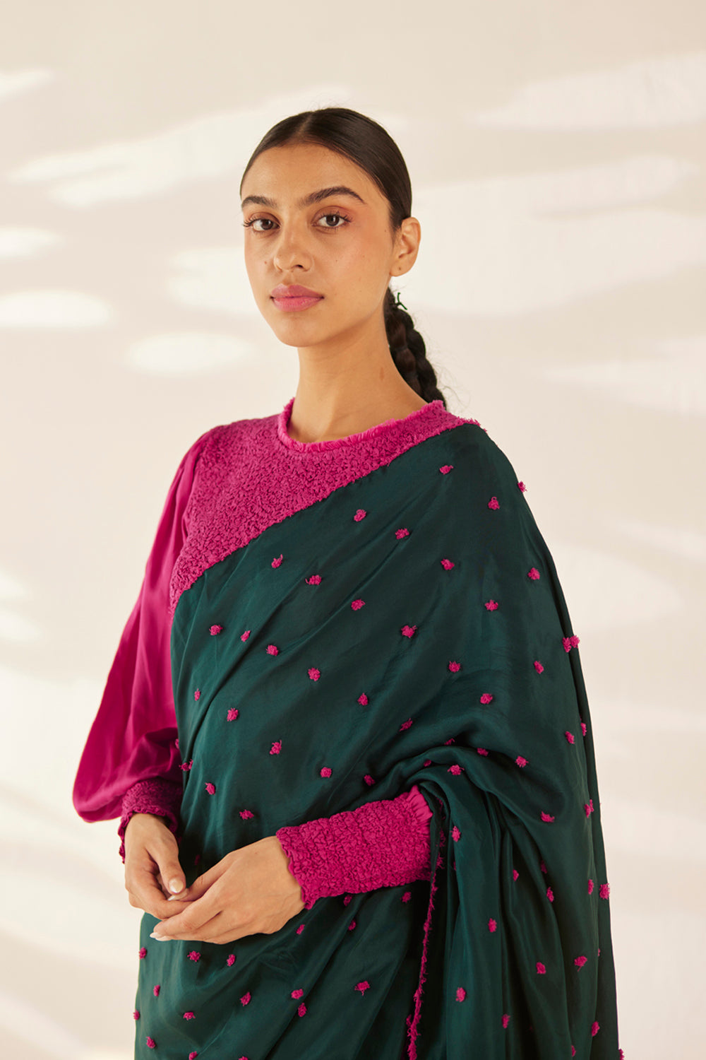 Emerald Oasis Saree Set