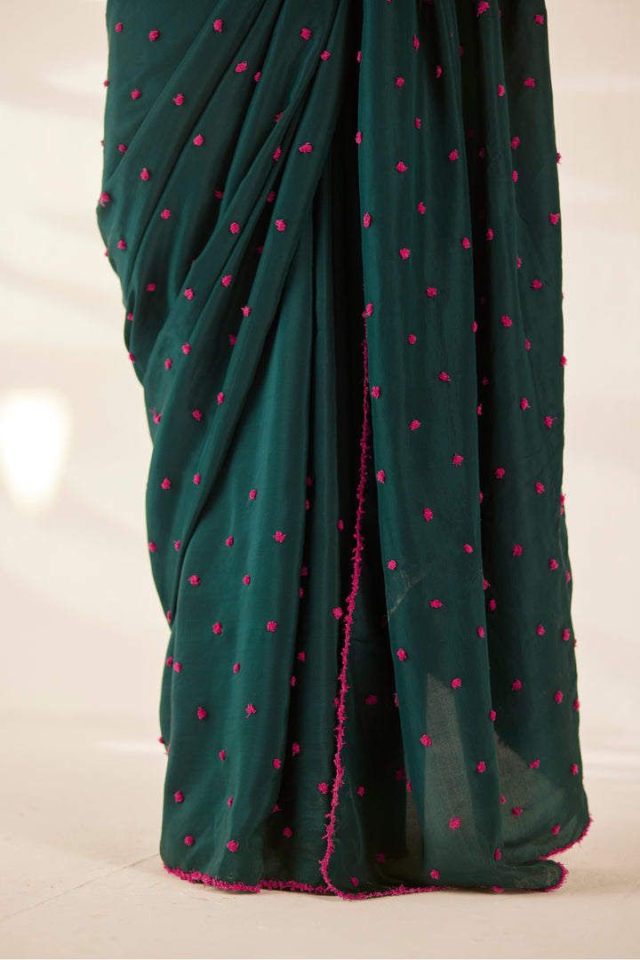 Emerald Oasis Saree Set