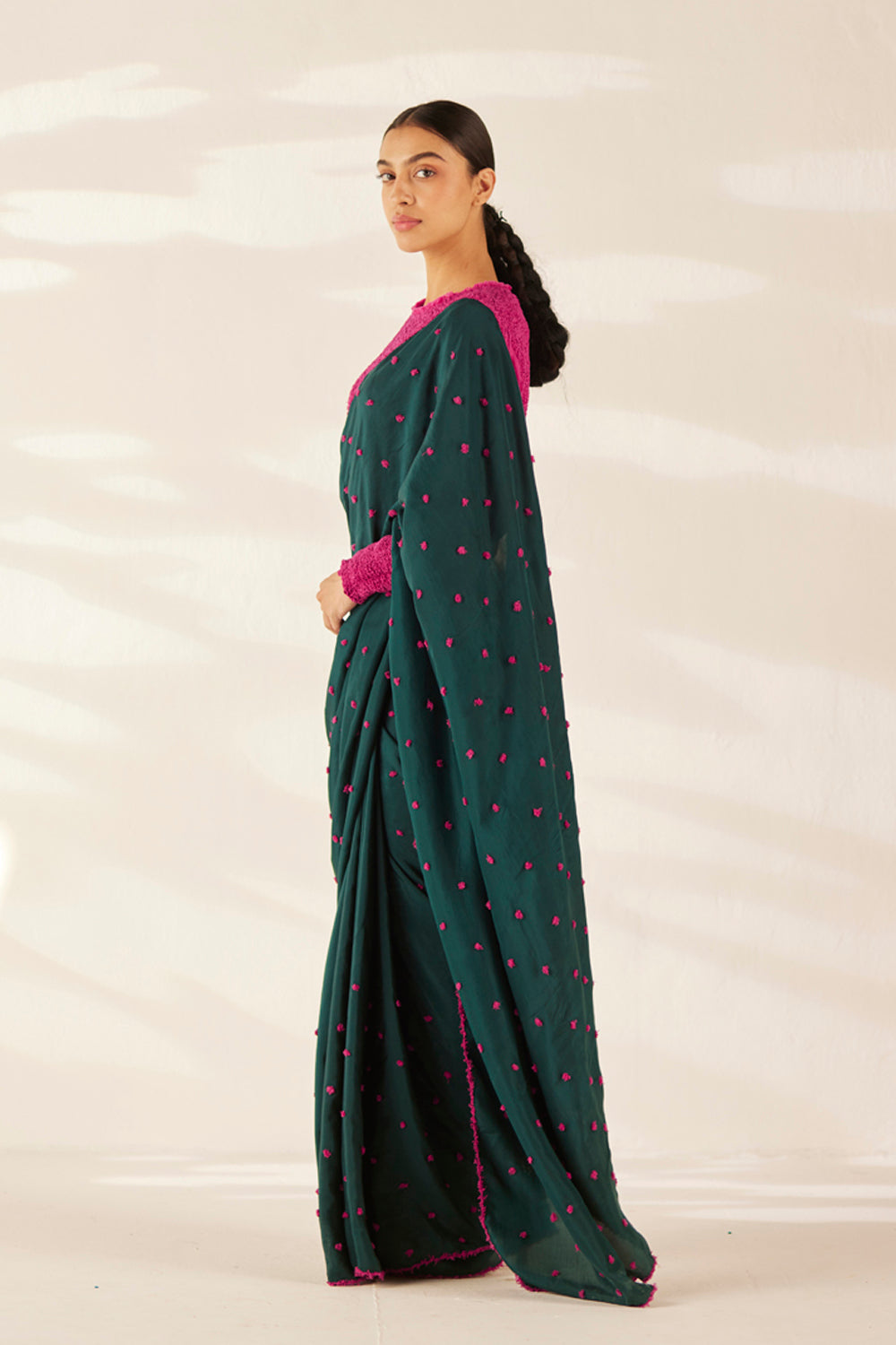 Emerald Oasis Saree Set