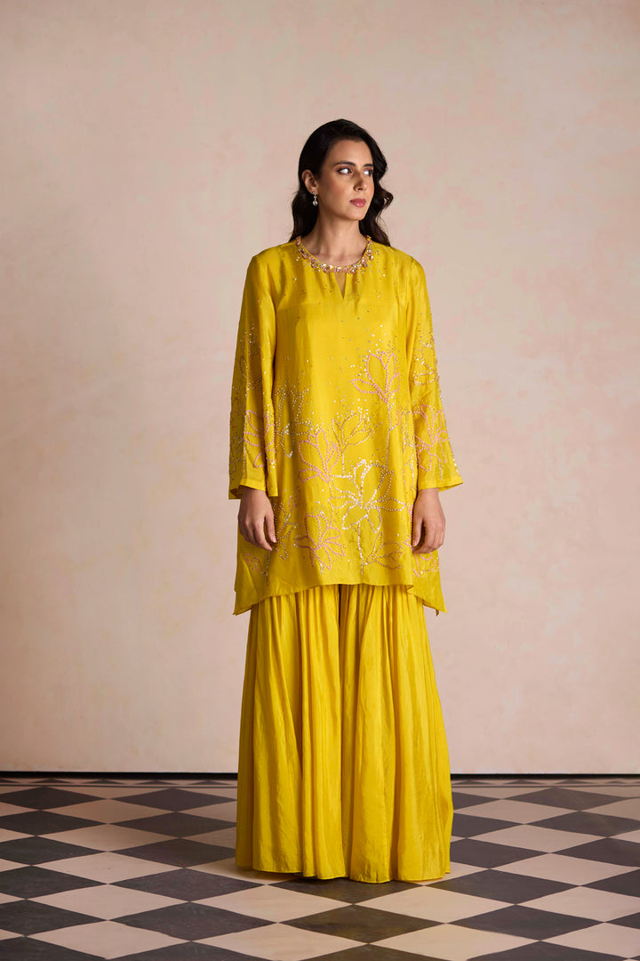 Mango Silk Sharara Set