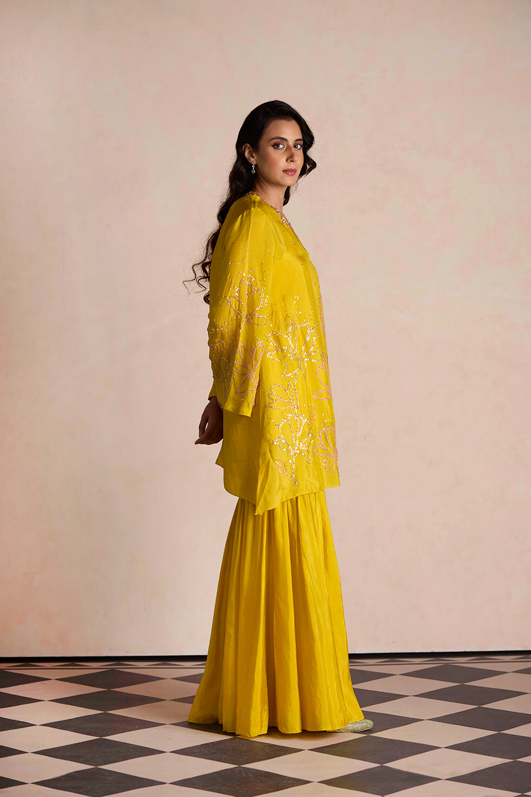 Mango Silk Sharara Set