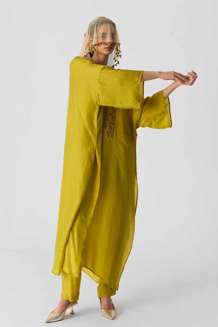 Lime Kaftan Set