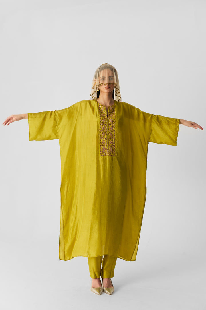 Lime Kaftan Set