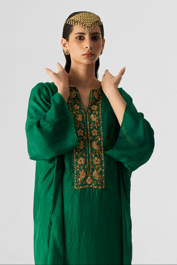 Royal Green Kaftan Set