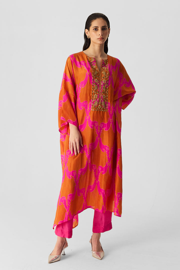 Zuzi Orange Kaftan Set