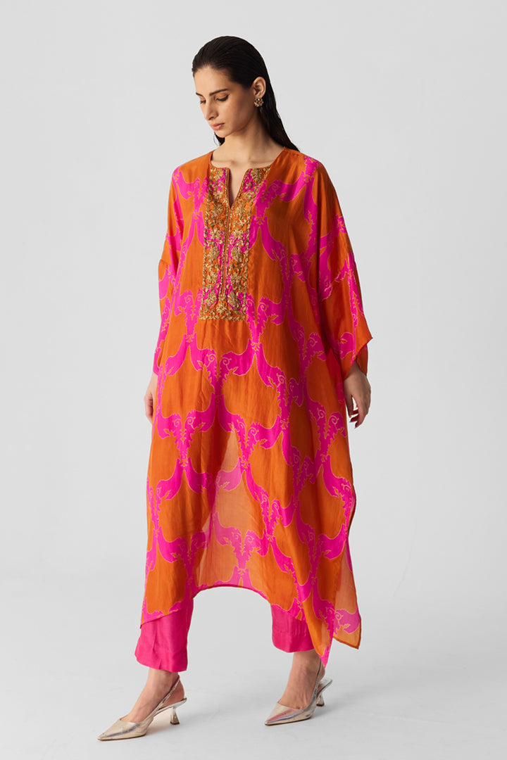 Zuzi Orange Kaftan Set