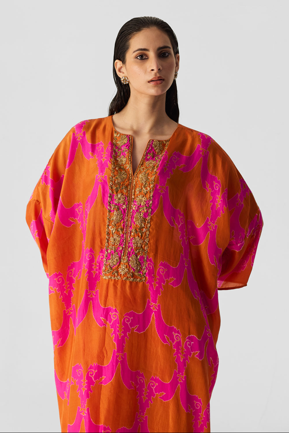 Zuzi Orange Kaftan Set