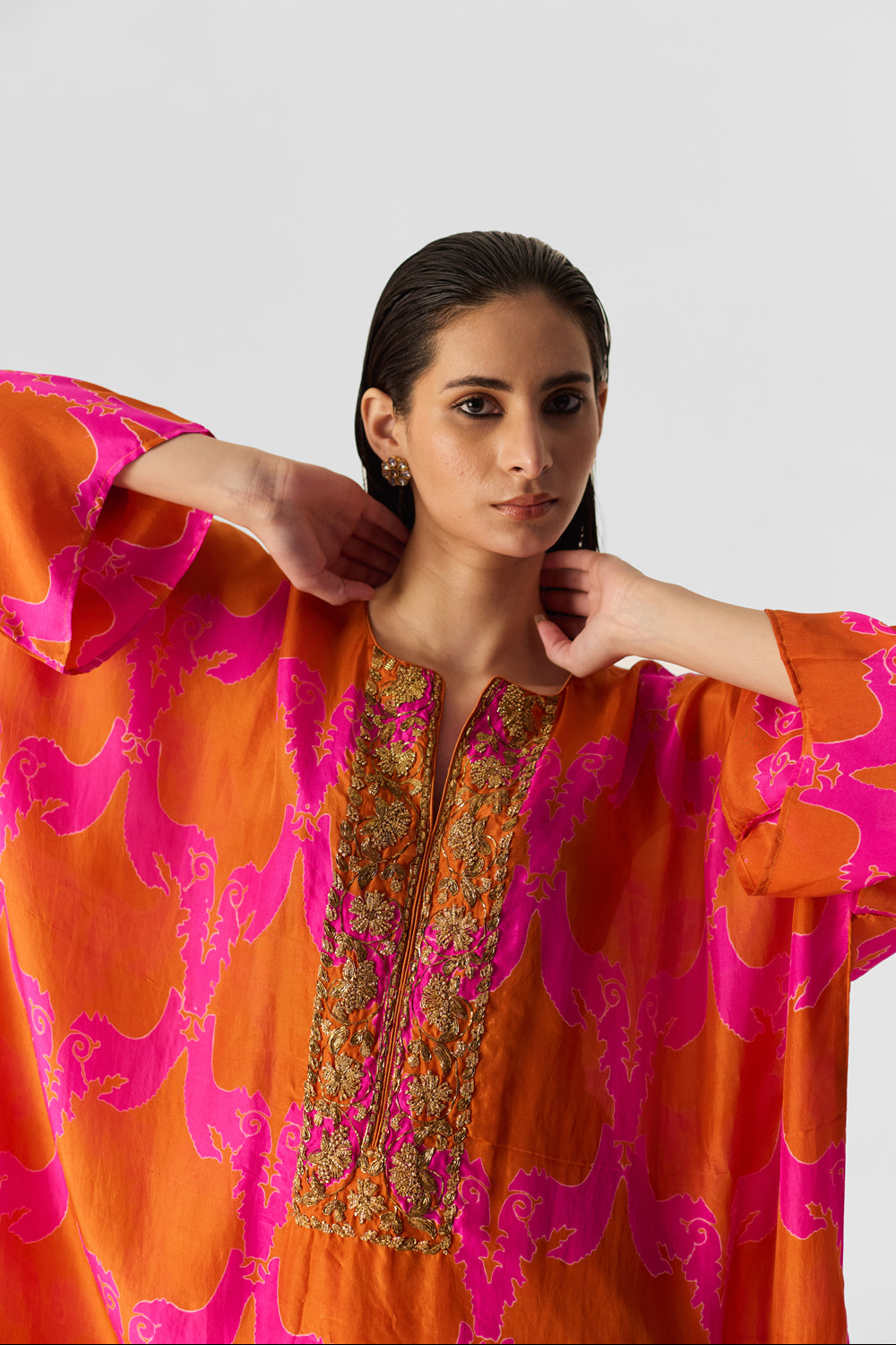 Zuzi Orange Kaftan Set