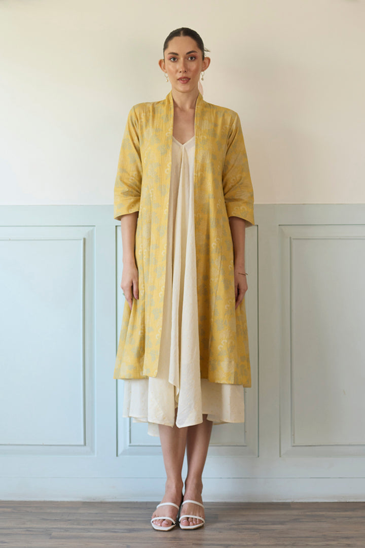 White & Yellow Jacket Set