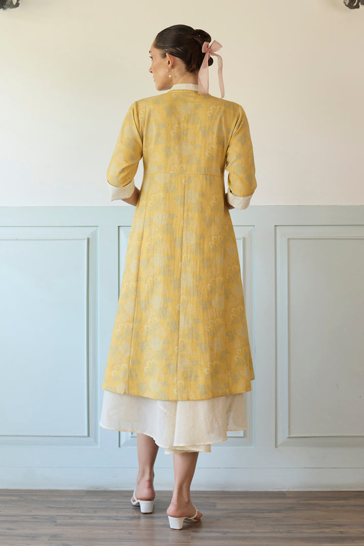 White & Yellow Jacket Set