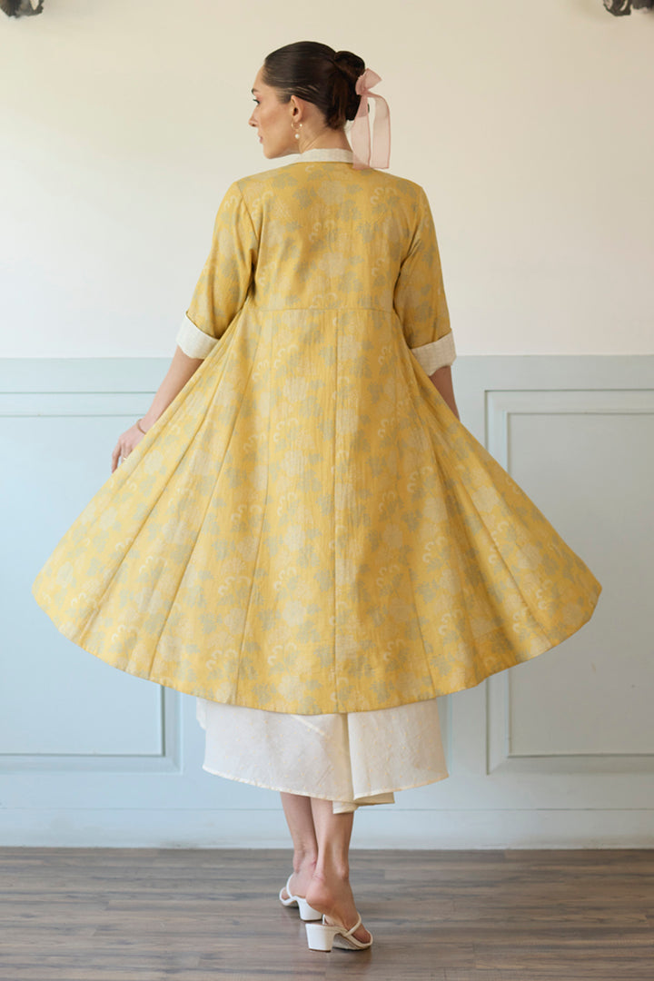 White & Yellow Jacket Set
