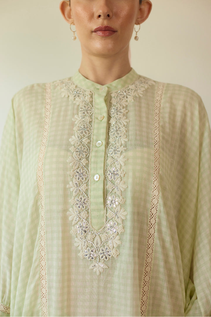 Green Kaftan Set