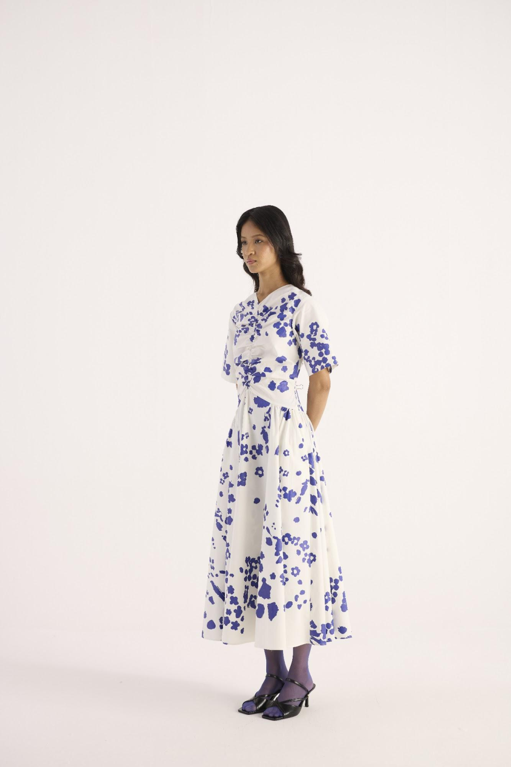 Ocean Ink Dress – Ivory
