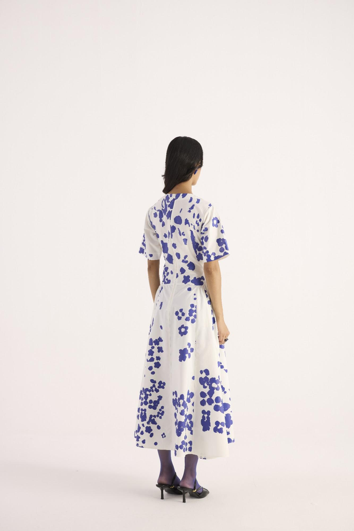 Ocean Ink Dress – Ivory
