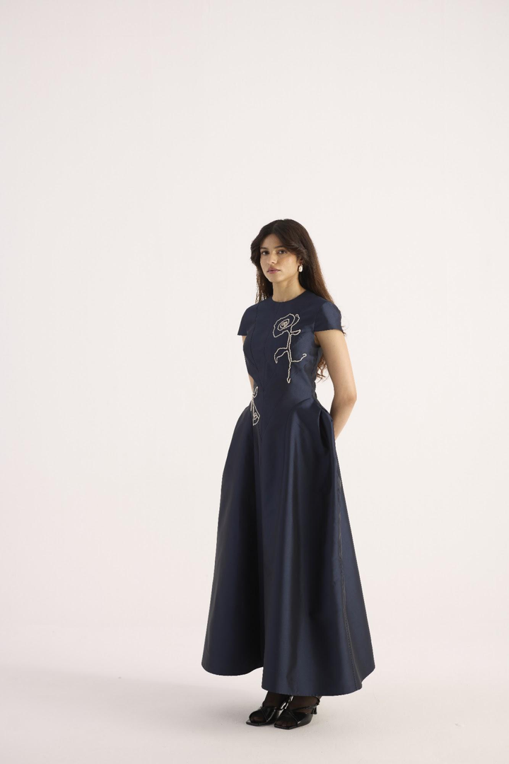 Velora Dress – Midnight Blue