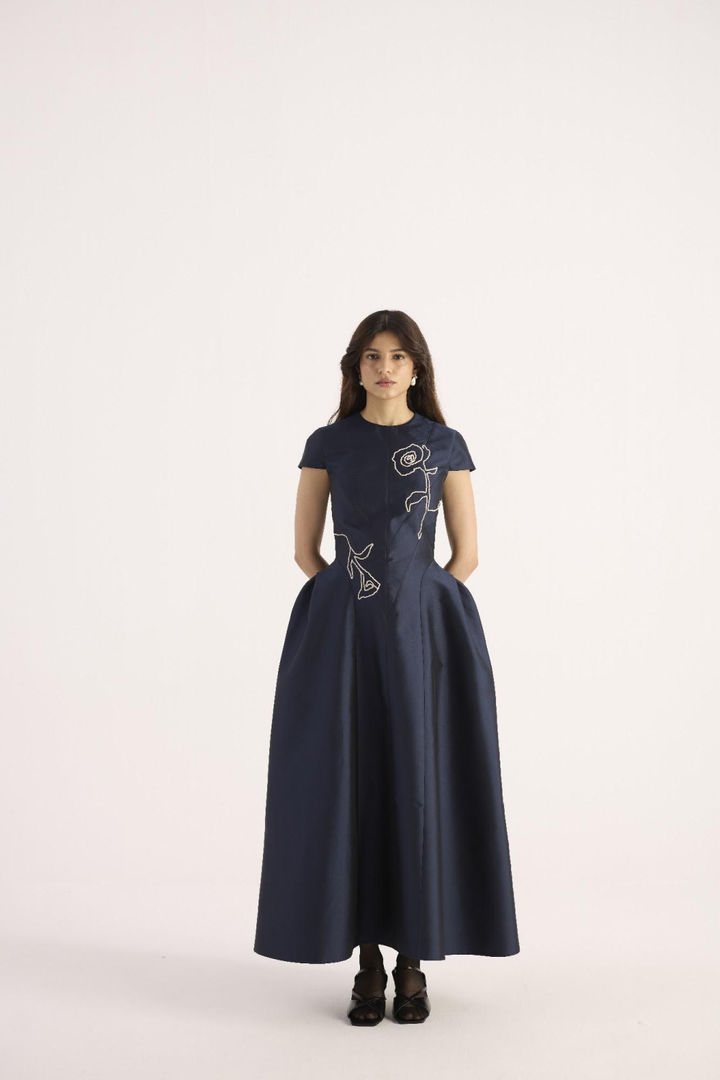 Velora Dress – Midnight Blue
