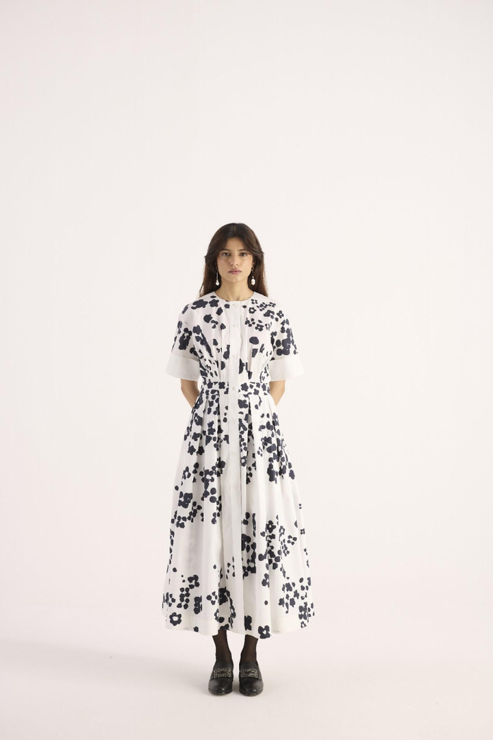 Monsoon Ink Dress – Monochrome Black & White