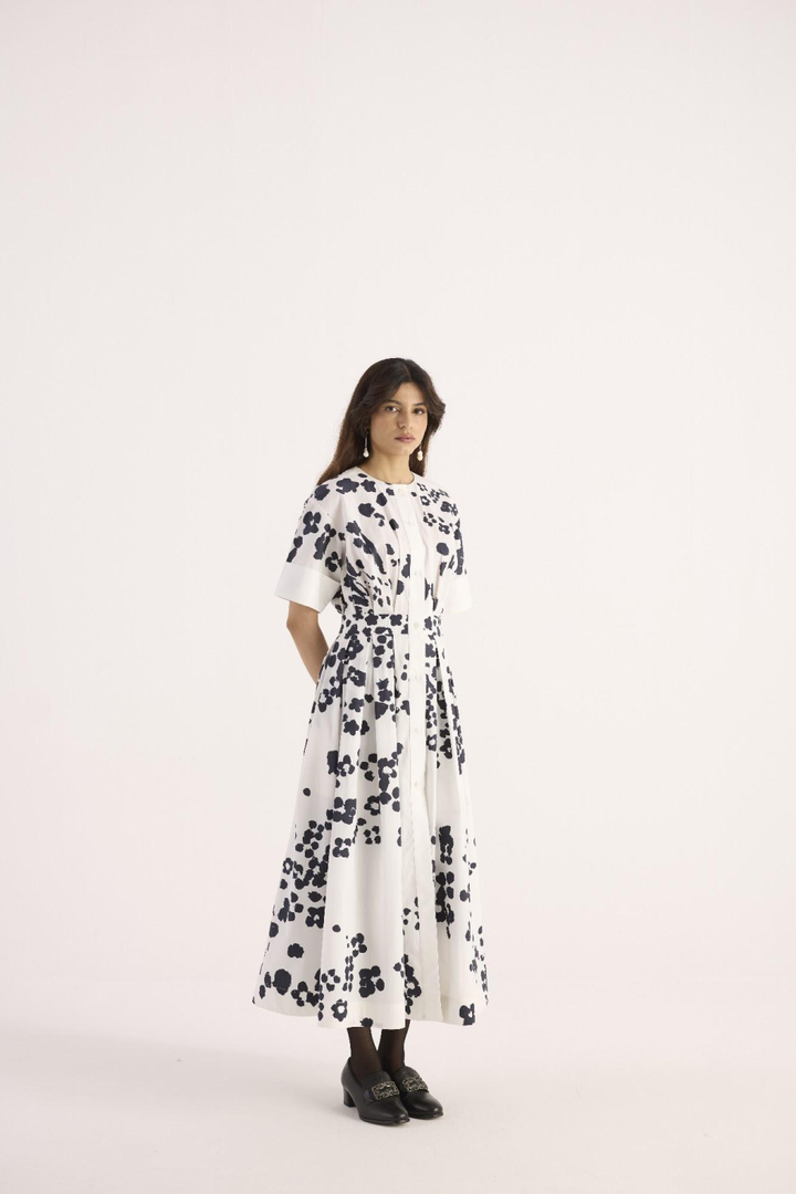 Monsoon Ink Dress – Monochrome Black & White