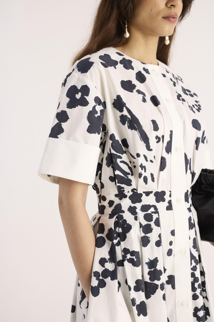 Monsoon Ink Dress – Monochrome Black & White